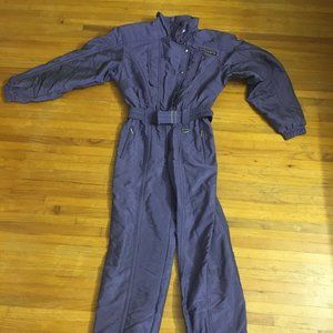 Vintage Descente purple metallic semi - reflective Ski body suit